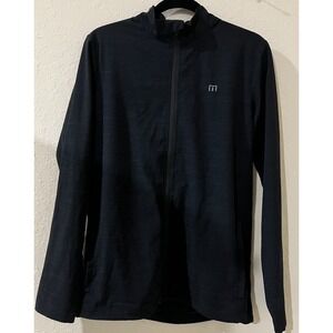 Travis Mathew Jacket‎ Mens Small Black Full Zip Performance Golf Stretch Light